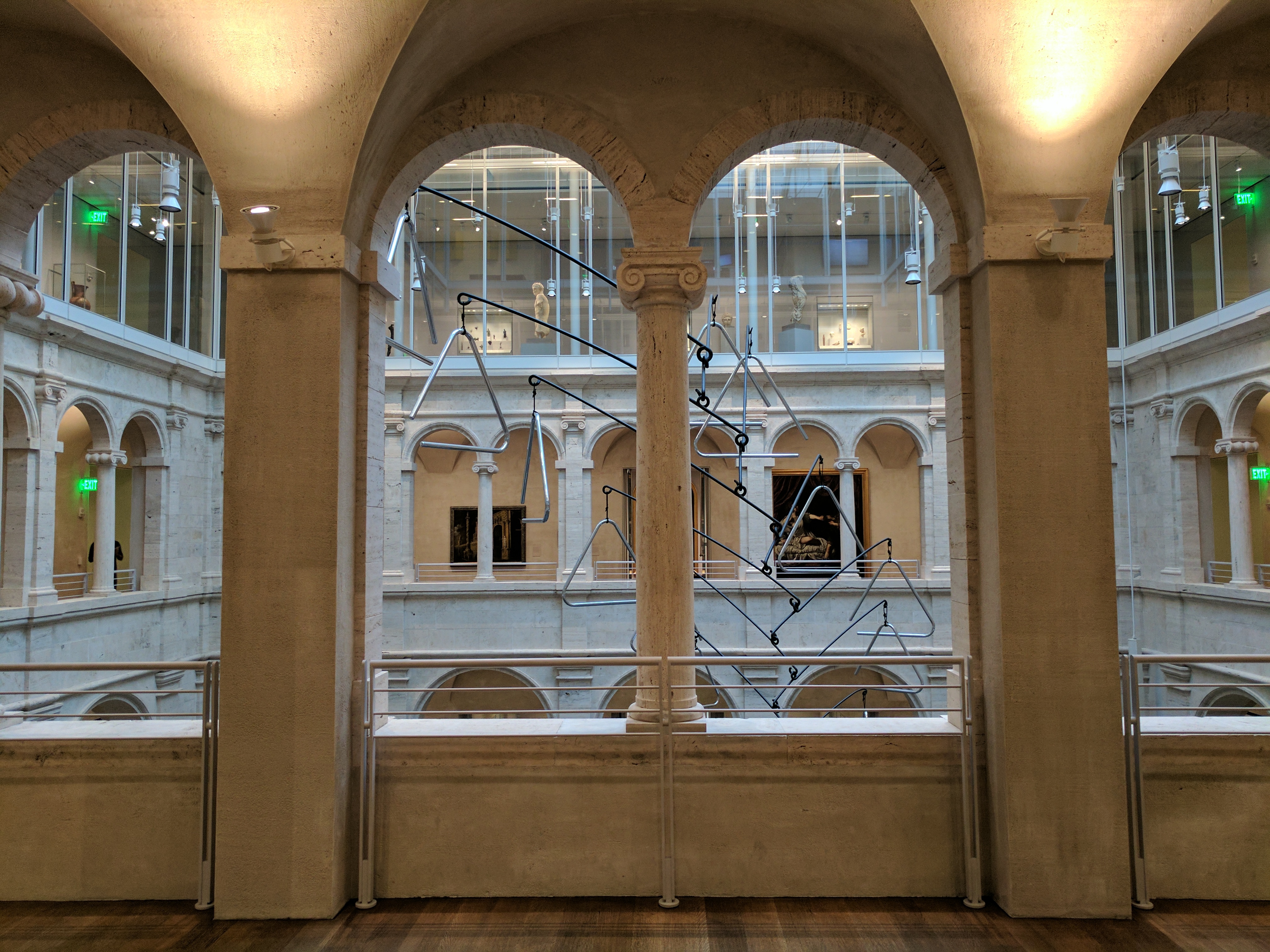 An image of the atrium taken from the second floor stairwell of the HAM.